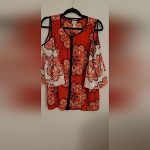 Chicos Open Shoulder Blouse.